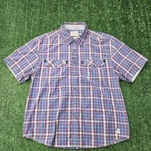 Marithe Francois Girbaud Shirt Mens Extra Large Plaid Button Up Retro Rock 90s